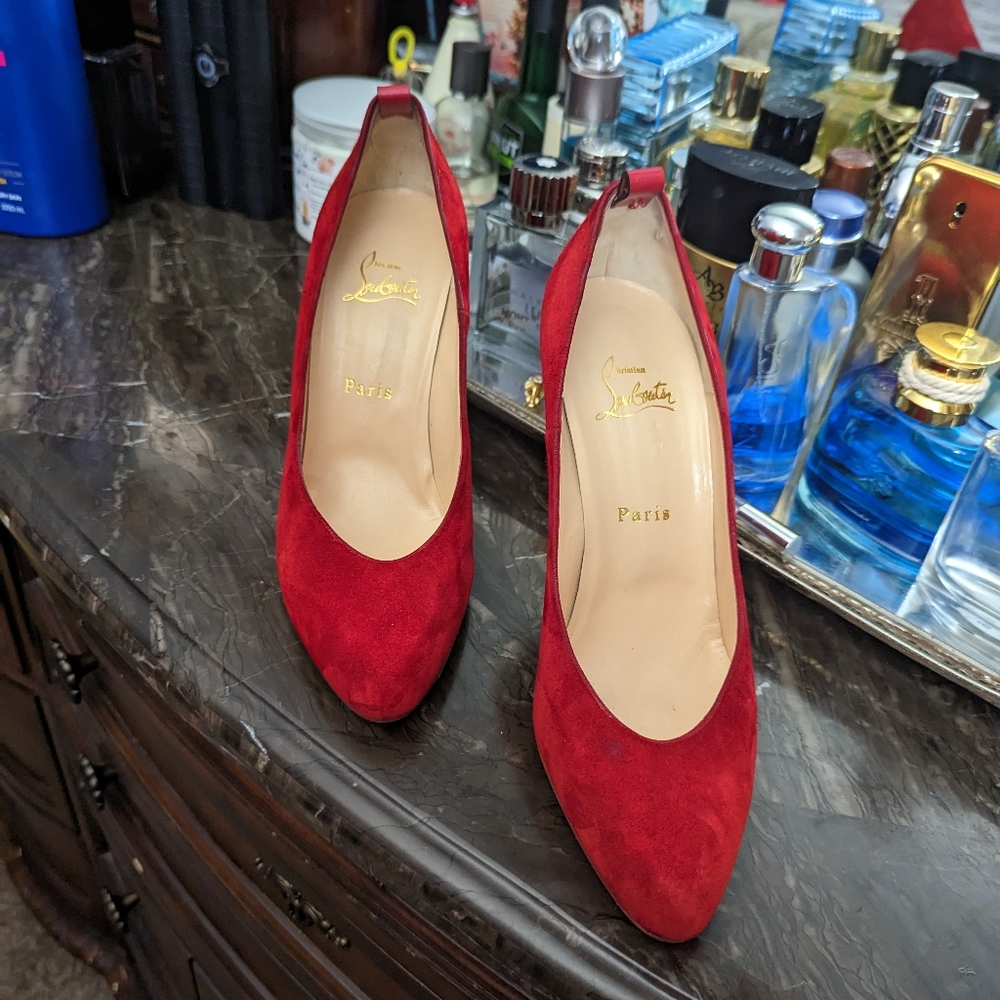 Red Suede Heels
